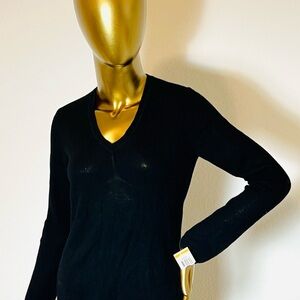 Black V-Neck Cashmere by Charter Club Sweater